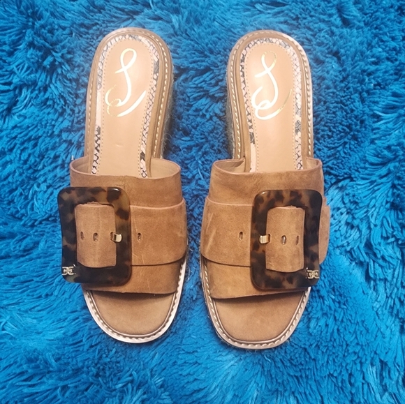 Sam Edelman Shoes - Sam Edelman Livi Suede Espadrille Platform Wedge Sandal Womens Size 6.5